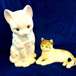 🐈‍⬛ VINTAGE 1960’s CERAMIC CAT KITTY DECOR PIECES